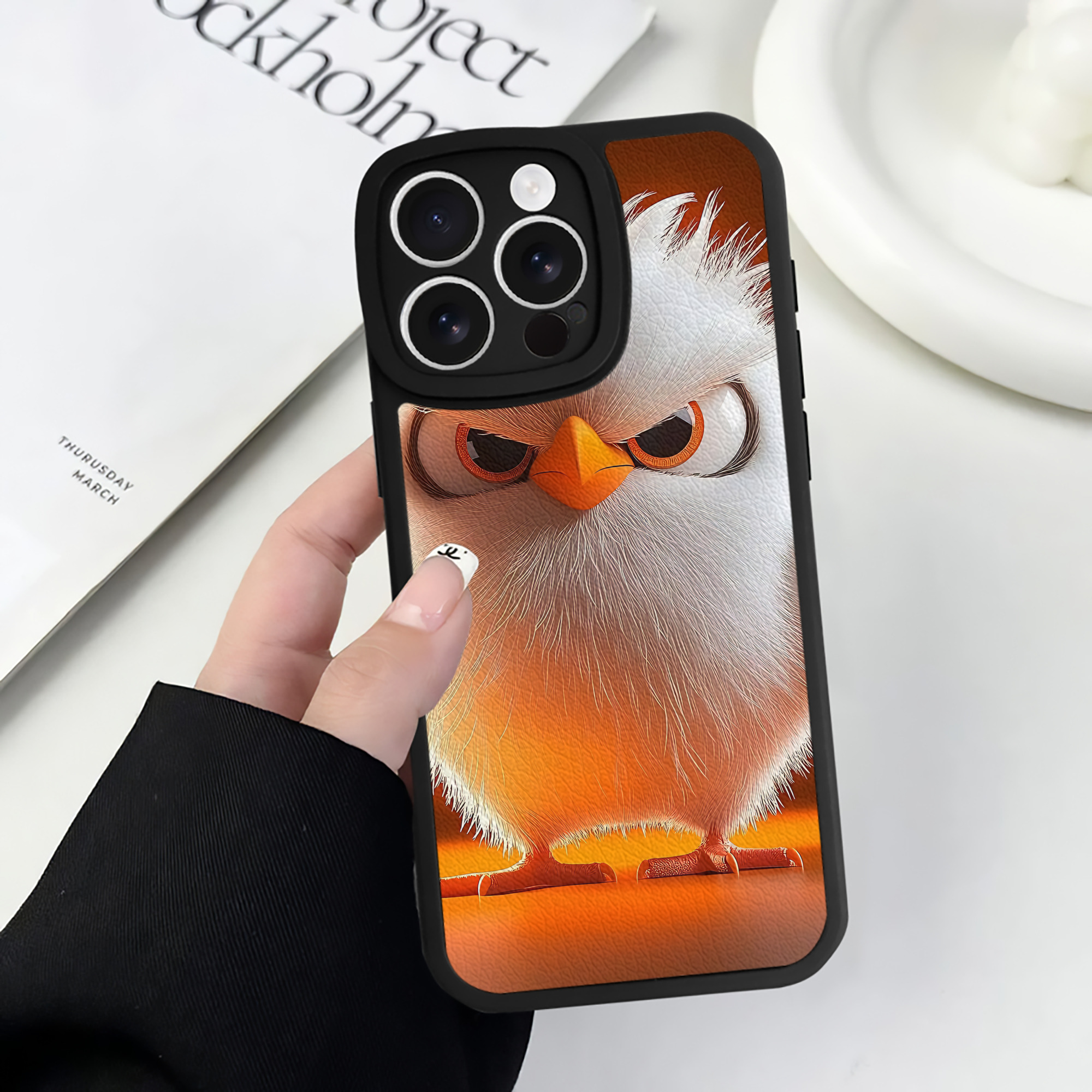 （画像用） Angry Birds アングリーバード 【iPhone 16シリーズ対応】シリコンスマホケース（レザー調） 材質：シリコン
